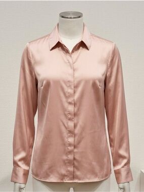 Express Women's Button-Up Blouse - Blush Pink